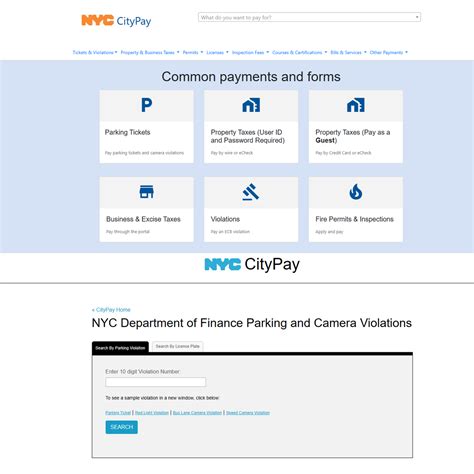 CityPay Pay New York City bills and fees online. . Nyc gov citypay parking